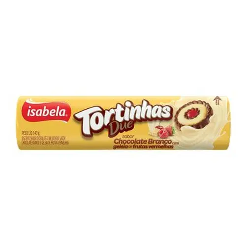 Biscoito Isabela Duo Chocolate Branco com Geleia de Morango 140G