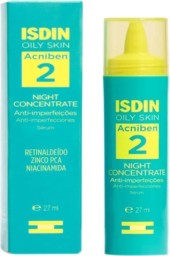 Sérum Facial Noturno Anti-Imperfeições Isdin Oily Skin Acniben 2 Night Concentrate 27ML