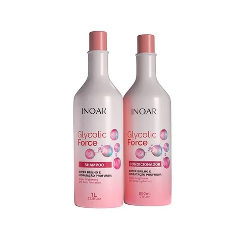 Kit Inoar Glycolic Force Shampoo 1Lt + Condicionador 800ml