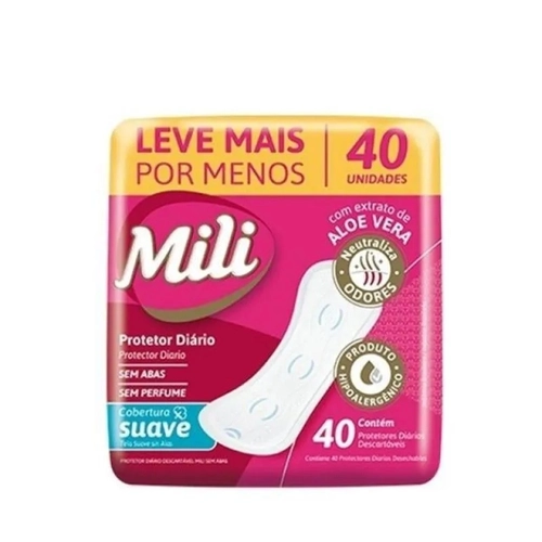 Protetor Diário Mili 40 Unidades