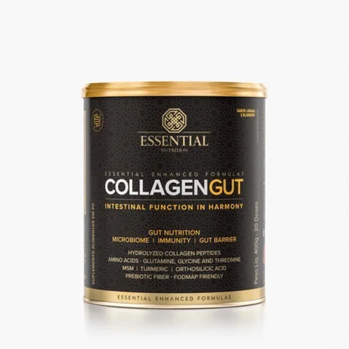 Collagen Gut Laranja/ Blueberry Essential Nutrition Lata 400G