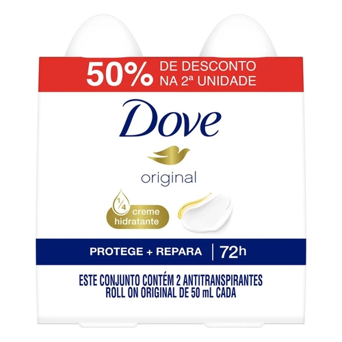 Kit Desodorante Roll-On Dove Original  2 Unidades 50ml