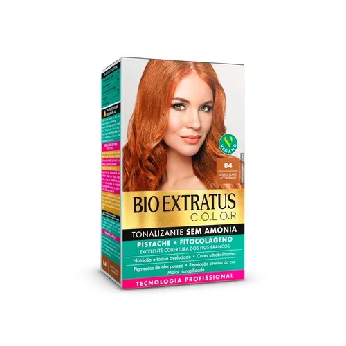 Tonalizante Sem Amônia Bio Extratus Color Pistache 84 Louro Claro Acobreado