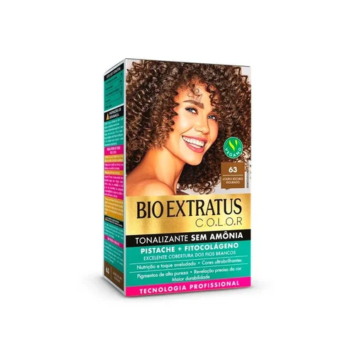 Tonalizante Sem Amônia Bio Extratus Color Pistache 63 Louro Escuro Dourado