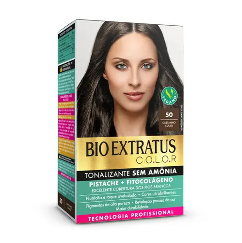 Tonalizante Sem Amônia Bio Extratus Color Pistache 50 Castanho Claro