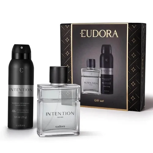 Kit Perfume Masculino Eau de Colônia Eudora Intention 100ml + Desodorante Aerosol 125ml