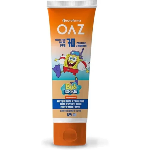 Protetor Solar Infantil OAZ Bob Esponja Fps70 125ml
