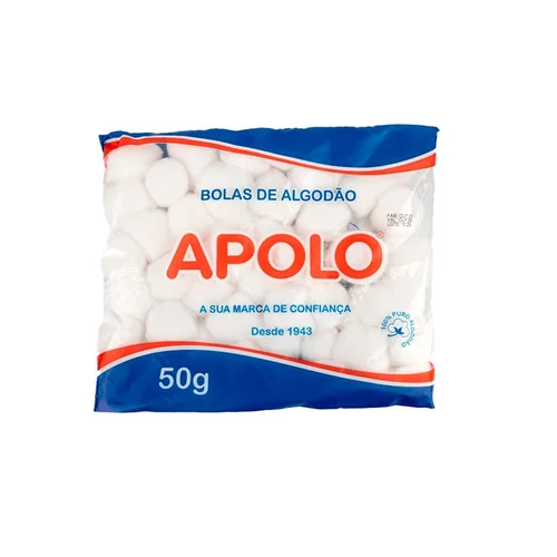 Algodão Apolo Bolas Branco 50G