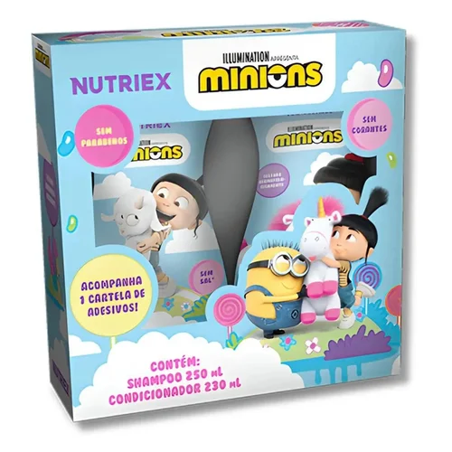 Kit Shampoo 250ml + Condicionador 230ml Minions Agnes Nutriex