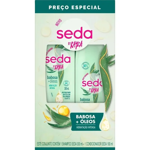 Kit Seda Babosa + Óleos By Rayza Shampoo 300ml + Condicionador 190ml