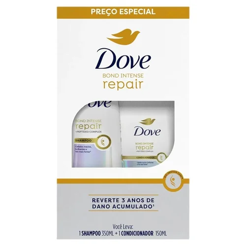 Kit Dove Bond Repair Shampoo 350ml + Condicionador 150ml