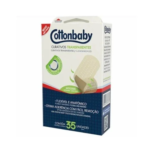 Curativo Cottonbaby Transparente 35 Unidades