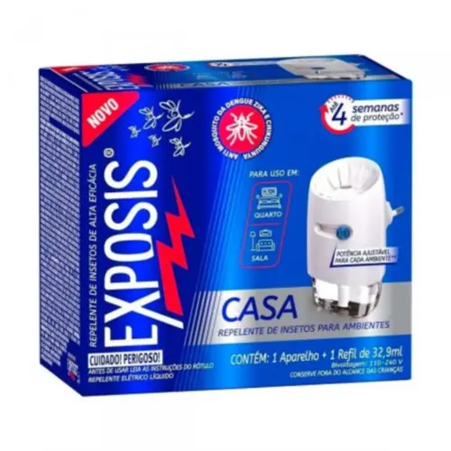 Repelente De Insetos Exposis Elétrico Líquido Aparelho + Refil 32,9ml