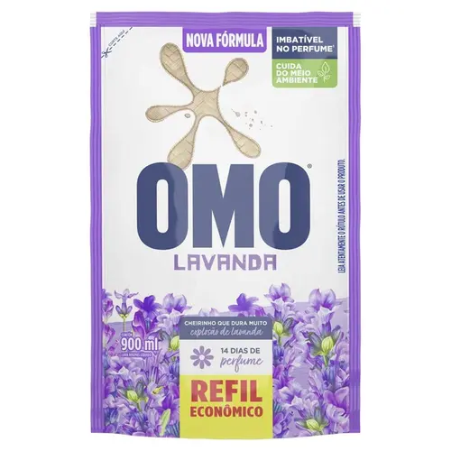 Sabão Líquido Omo Lavanda Refil 900ml