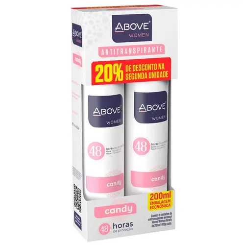 Kit Desodorante Aerosol Above Candy 2 Unidades 200ml