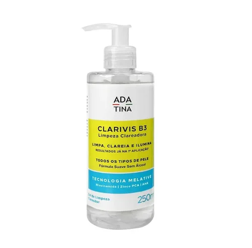 Gel de Limpeza Facial Ada Tina Clarivis B3 Limpeza Clareadora 250ml