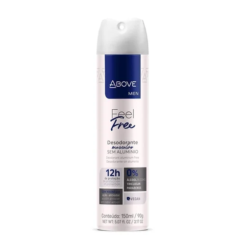 Desodorante Aerosol Above Masculino Zero Alumínio 12h 150ml
