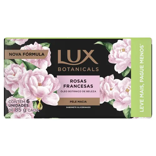 Kit Sabonete em Barra Lux Rosas Francesas 85G 6 Unidades