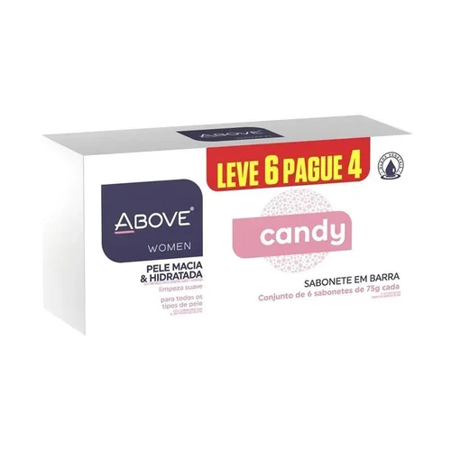 Kit Sabonete em Barra Above Feminino Candy 75G Leve 6 Pague 4 Unidades