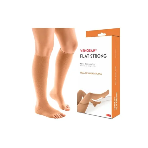 Venosan Flat Strong Ad Longa 30-40 Xg Pé Aberto Bege