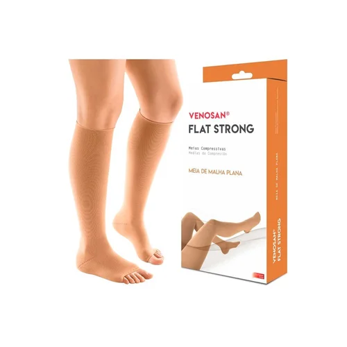 Venosan Flat Strong Ad Longa 30-40 M Pé Aberto Bege