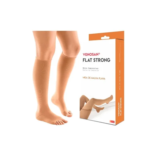 Venosan Flat Strong Ad Curta 30-40 Xg Pé Aberto Bege