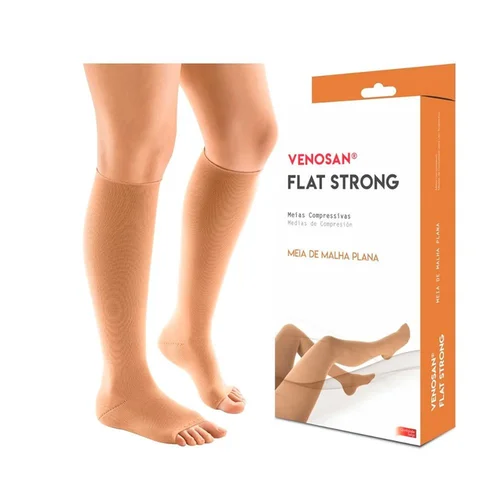 Venosan Flat Strong Ad Longa 30-40 P Pé Aberto Bege
