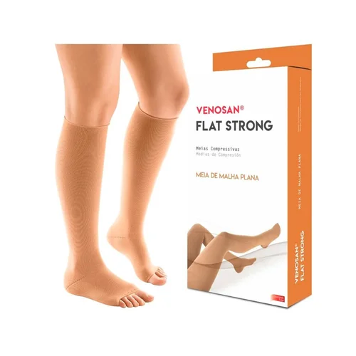 Venosan Flat Strong Ad Curta 30-40 M Pé Aberto Bege