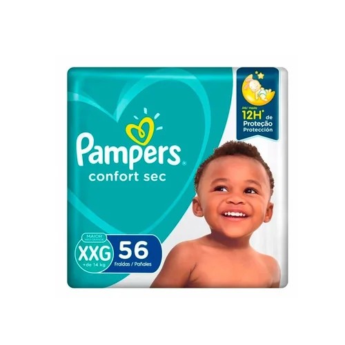 Fralda Pampers Confort Sec Fb Xxg 56Un