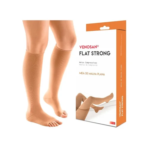 Venosan Flat Strong Ad Longa 30-40 G Pé Aberto Bege
