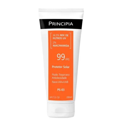 Protetor Solar Corporal Principia 34% Mix de Filtros UV + 2% Niacinamida FPS 99 PS-03 com 200ml