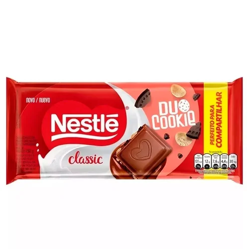 Choco Barra Nestle Classic Duo Cookie 150G