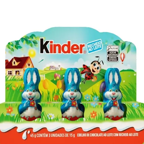 Chocolate Kinder Coelhos Ao Leite 45G