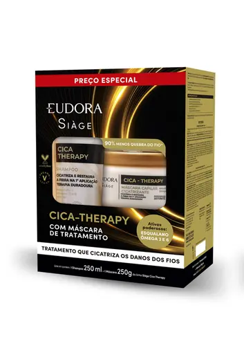 Kit Cica-Therapy Shampoo 250Ml + Máscara Capilar Cicatrizante Siage  250g