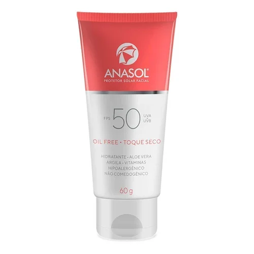 Protetor Solar Facial Anasol Oil Free Toque Seco Fps50 60G