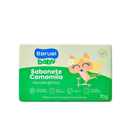 Sabonete em Barra Infantil Baruel Baby Camomila 70G
