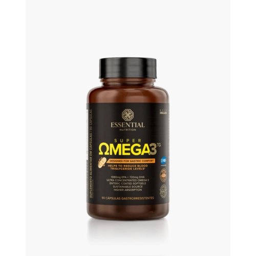 Super Ômega 3 TG Gastro Resistant Essential Nutrition 90 Cápsulas