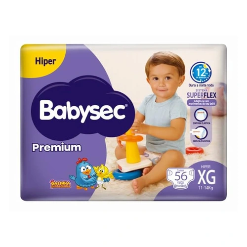 Fraldal Babysec Premium Galinha Pintadinha XG 56 Unidades