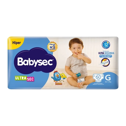 Fraldal Babysec Hiper Galinha Pintadinha G 60 Unidades