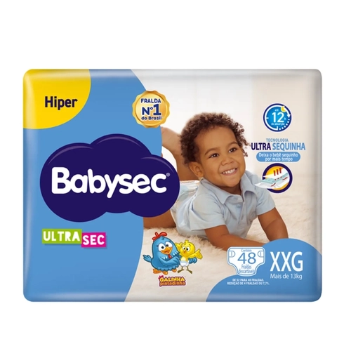 Fralda Babysec Hiper Galinha Pintadinha XXG 48 Unidades