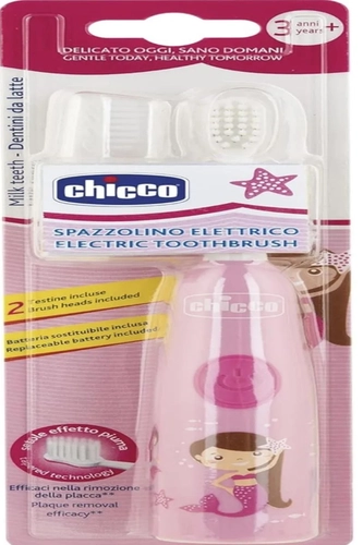 Escova Dental Infantil Elétrica Chicco Rosa