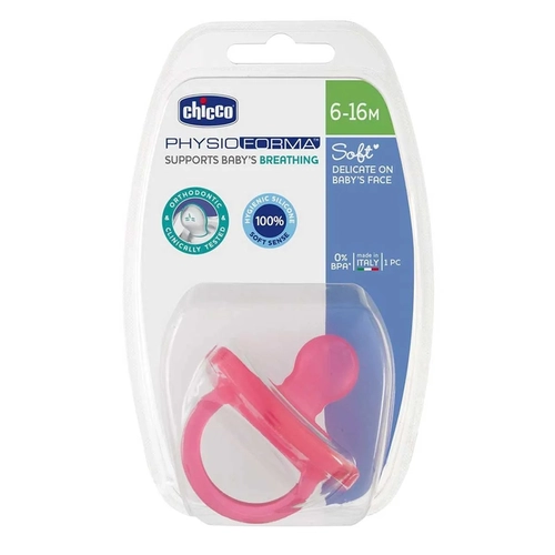 Chupeta Soft Chicco Rosa 6 a 16 Meses