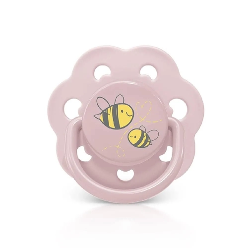 Chupeta Candy Lillo Abelha Anatômica Silicone 6 meses+ Rosa