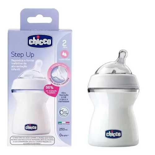 Mamadeira Chicco Step Up 250ml Fluxo Médio 2M+