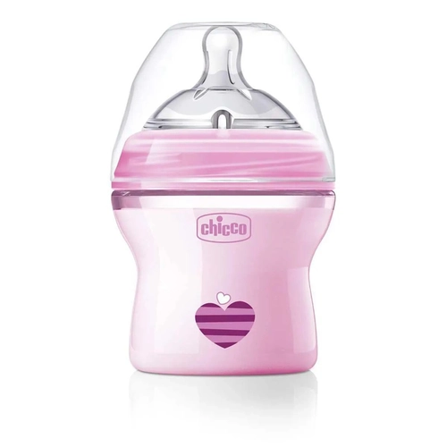 Mamadeira Chicco Step Up Fluxo Normal 0m+ de 150ml Rosa