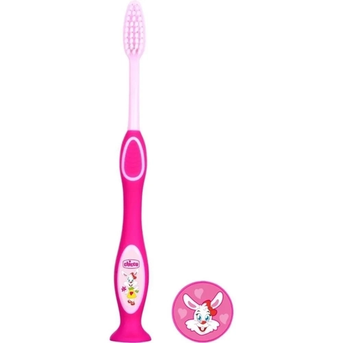 Escova Dental Infantil Chicco 3 - 6 Anos Rosa