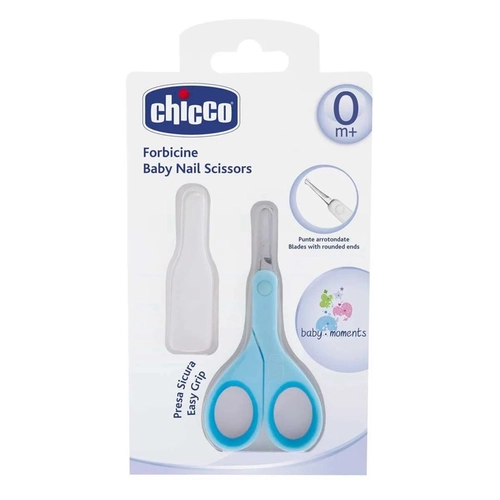 Tesourinha Infantil com Protetor Chicco Azul