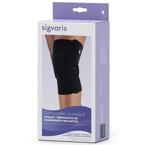 Joelheira Compreflex Standard Knee X Preta Sigvaris