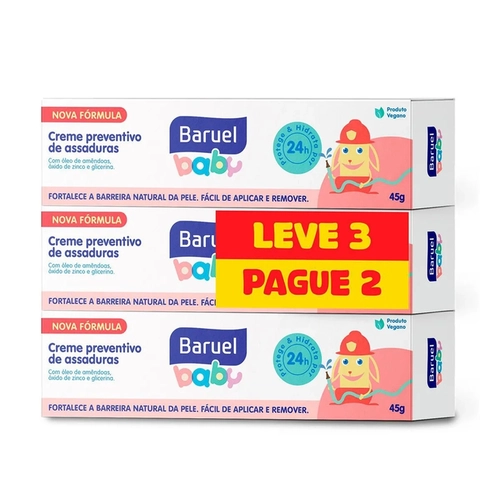 Kit Creme Preventivo de Assaduras Baruel Baby 45G LV3PG2