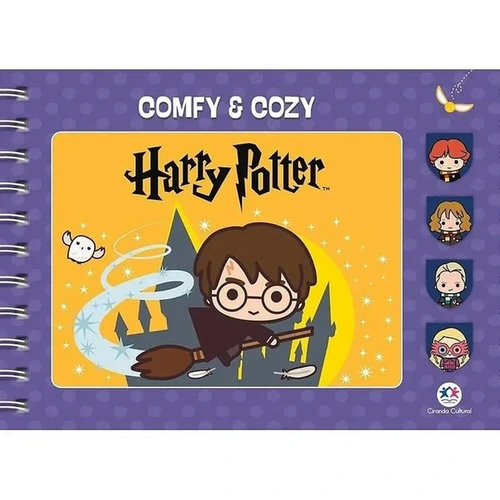 Livro Comfy And Cozy Harry Potter Para Colorir Capa Dura